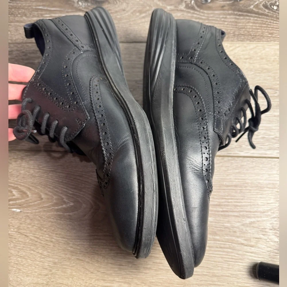 COLE HAAN Men's Grand Evolution Wingtip Oxfords Black Size 10.5 M